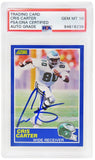 Cris Carter autographed 1989 Score Rookie Football Card #72 (PSA- Auto Grade 10)