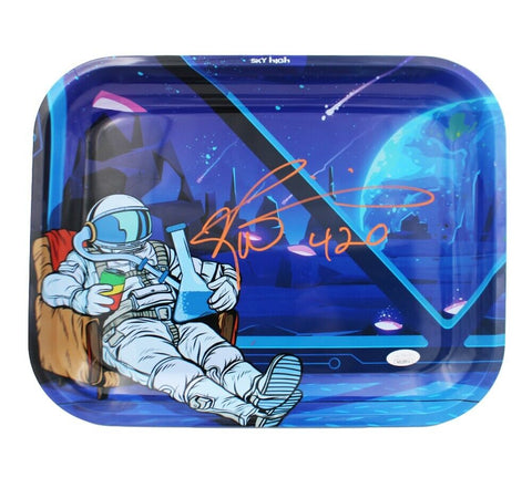 Ricky Williams Signed Astronaut Rolling Tray with "420" Inscription
