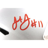 Julio Jones Autographed Atlanta Falcons Blaze Mini Helmet Beckett Witness 51855