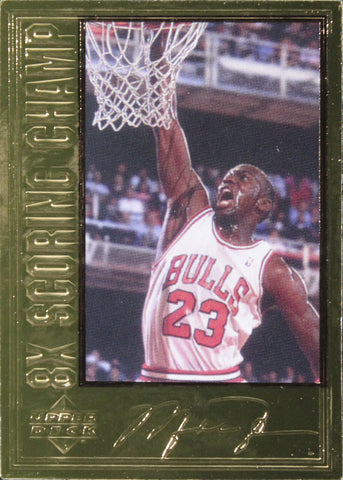 1996 Upper Deck Michael Jordan CC #MJ11 #2110/10000 22 Kt Gold Card Un-signed