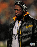 Mike Tomlin Autographed 8x10 Photo Pittsburgh Steelers Beckett BAS QR #BG97631