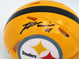 JAMES HARRISON AUTOGRAPHED STEELERS THROWBACK GOLD MINI HELMET BECKETT 241384