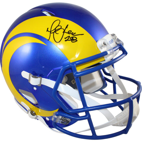 Marshall Faulk Autographed Los Angeles Rams Authentic Helmet Beckett 49279