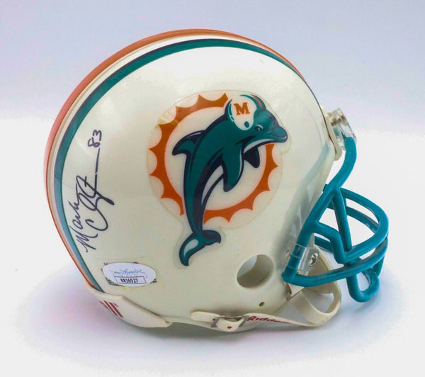 clayton football helmet Mark Clayton Autographed Miami Dolphins Mini Helmet – Super Sports Center