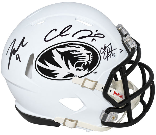 CHASE DANIEL JEREMY MACLIN COFFMAN SIGNED MISSOURI TIGERS WHITE FULL SIZE HELMET