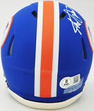 STEVE SPURRIER AUTOGRAPHED FLORIDA BLUE THROWBACK MINI HELMET BECKETT 236154