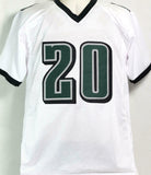 Brian Dawkins Autographed White Pro Style Jersey- JSA W Auth *2