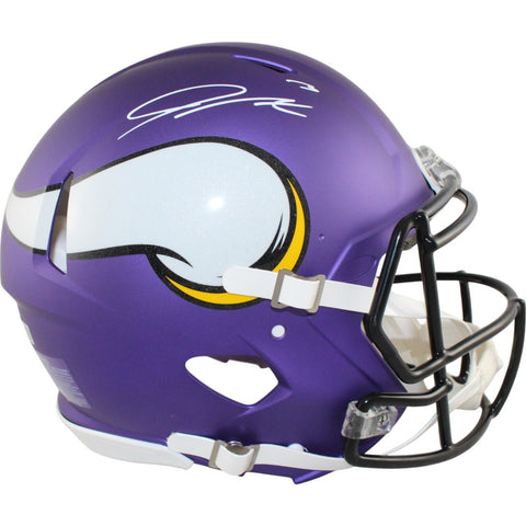 Jordan Addison Autographed Minnesota Vikings Authentic Helmet Beckett 50972