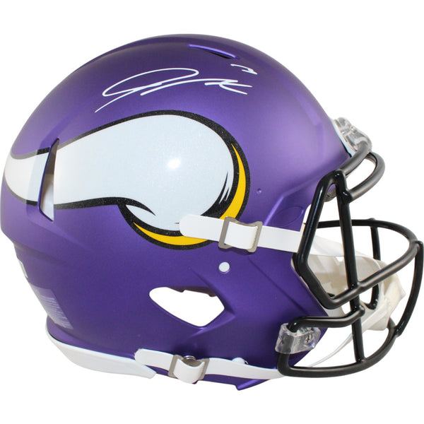Jordan Addison Autographed Minnesota Vikings Authentic Helmet Beckett 50972
