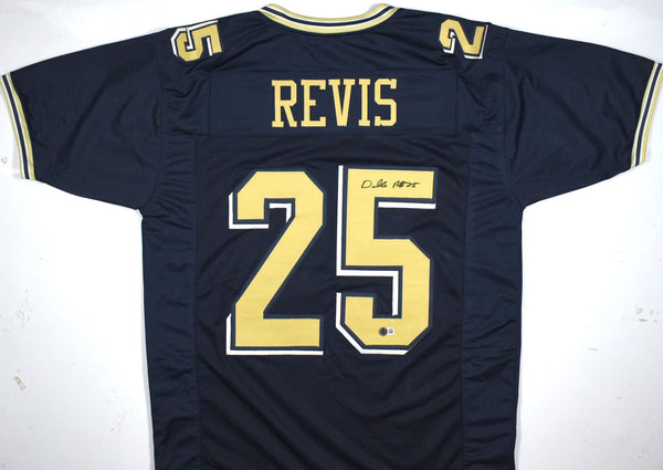 Darrelle Revis Autographed Blue College Style Jersey - Beckett W Hologram *Black
