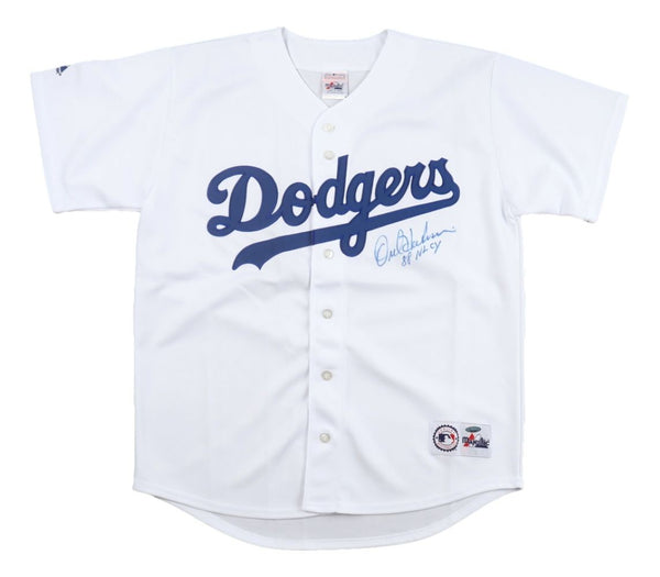 Orel Hershiser Signed Los Angeles Dodgers Majestic Jersey 88 NL Cy Tristar