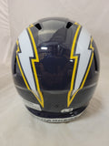 TRE HARRIS SIGNED LOS ANGELES CHARGERS ALTERNATE SPEED REPLICA HELMET BECKETT QR