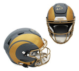 Puka Nacua Signed Los Angeles Ram Speed Flex Authentic Slate NFL Helmet