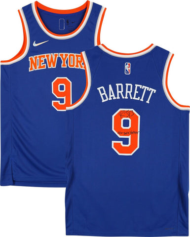 RJ Barrett Knicks Signed Diamond Swingman Jersey w/"New York Forever" Insc