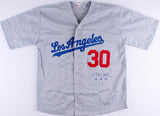 Maury Wills Signed Los Angeles Dodgers Jersey Inscribed "104 SB '62" (PA COA) 2B