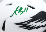 A.J. Brown Autographed Philadelphia Eagles Lunar Speed Mini Helmet-Beckett W