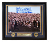 Rudy Ruettiger Signed Framed 16x20 Notre Dame Photo 5 Foot Nothin Quote BAS