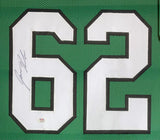 Jason Kelce Philadelphia Signed Framed Kelly Green Football Jersey PSA ITP Holo