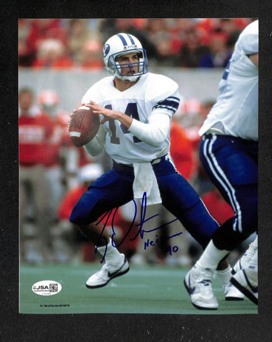 Ty Detmer Signed/Autographed 8x10 Photo BYU Heisman JSA 214261