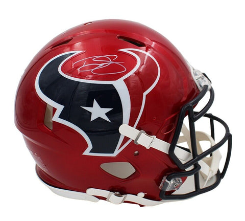 Dalton Schultz Signed Houston Texans Speed Authentic Alternate Helmet