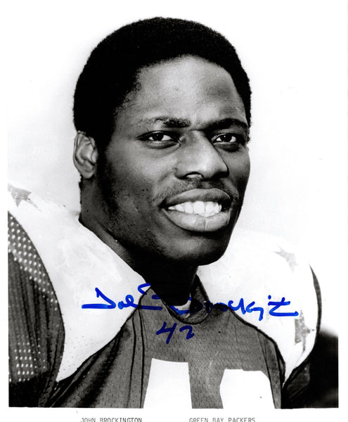Packers Hall of Famer JOHN BROCKINGTON Signed 8x10 Photo #11 AUTO ~ 1971 ROY,