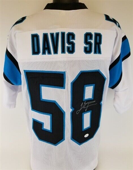 Thomas Davis Sr. Signed Panthers Jersey (JSA COA) 3xPro Bowl L.B. (2015 - 2017)