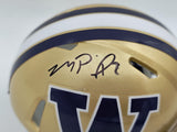 Michael Penix Jr. Autographed Washington Mini Helmet Beckett Witness 2W906690