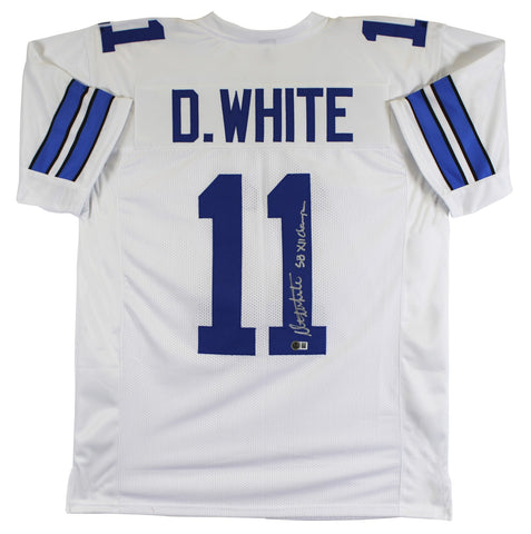 Danny White "SB XII Champs" Signed White Pro Style Jersey BAS Witnessed 2