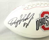 Dwayne Haskins Autographed Ohio State Buckeyes Logo Football-Beckett Auth *Black