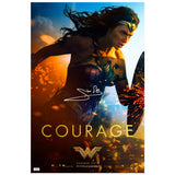 Gal Gadot Autographed 2017 Wonder Woman 16x24 Courage Movie Poster