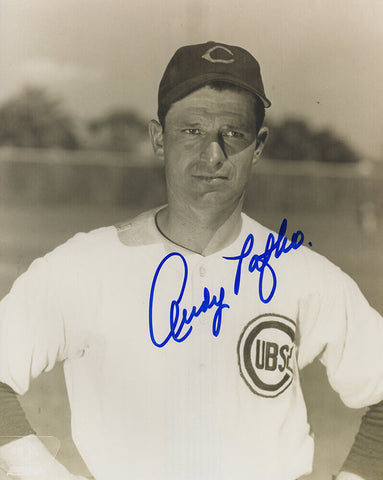 Andy Pafko Signed Chicago Cubs B&W Close Up Pose 8x10 Photo - (SCHWARTZ COA)