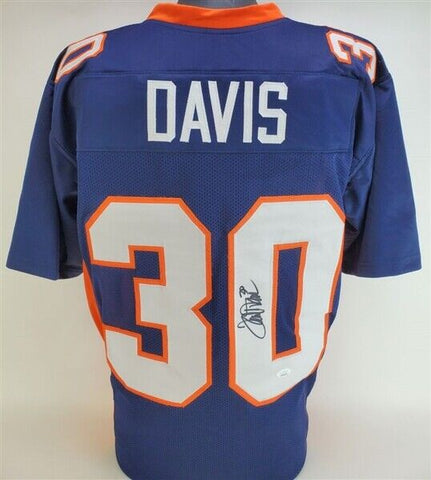 Terrell Davis Signed Denver Broncos Jersey (JSA COA) 2xSuper Bowl Champion R.B.