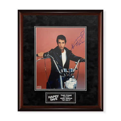 Henry Winkler Signed Autographed "Happy Days" Photograph Framed to 16x20 YSM