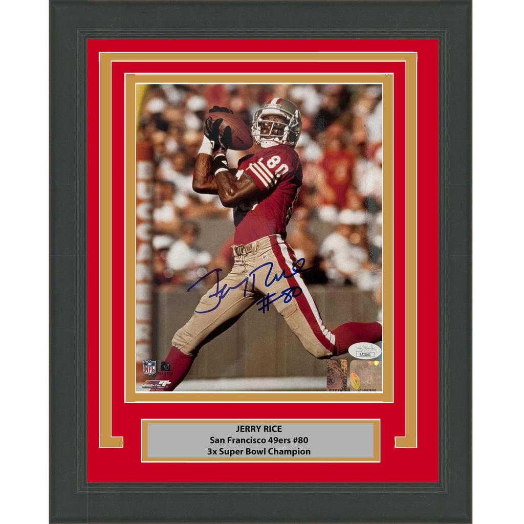 Framed Autographed/Signed Jerry Rice San Francisco 49ers 8x10 Photo JS ...