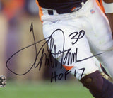 Terrell Davis Signed Denver Broncos 8x10 Unframed Photo w- "HOF 17" Inscription