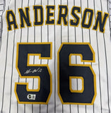 GRANT ANDERSON Signed Custom Replica Brewers Pinstripe Jersey AUTO - BAS