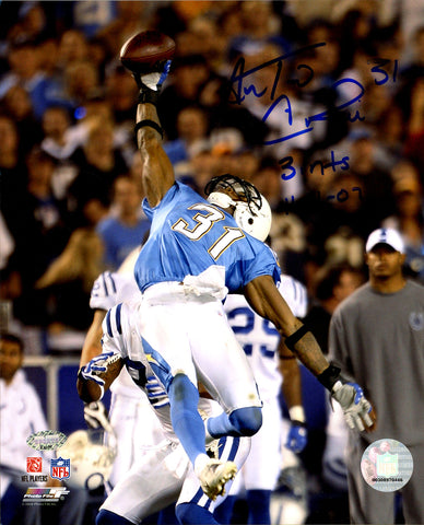 ANTONIO CROMARTIE AUTOGRAPHED 8X10 PHOTO CHARGERS 3 INTS 11-11-07 MCS 208954