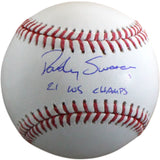 Dansby Swanson Autographed Atlanta Braves OML Baseball WS Champs Fanatics 54485