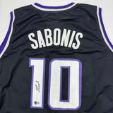 Autographed/Signed Domantas Sabonis Sacramento Black Jersey BAS COA