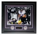 Ray Lewis HOF Ravens 11x14 Photo Laser Autograph Framed 161739