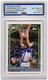 Christian Laettner Signed T'Wolves 1992-93 Topps Rookie Card #334 -(PSA Slabbed)