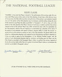 Jim Ninowski Cleveland Browns Signed/Autographed 1958 NFL Injury Clause 150382