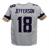 Justin Jefferson Autographed/Signed Pro Style White XL Jersey BAS 31601
