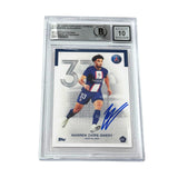Warren Zaire-Emery Signed 2022-23 Topps PSG Rookie #10 - BGS 10 Autograph