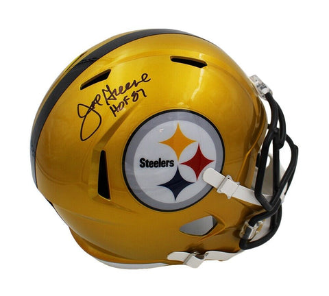Joe Greene Signed Pittsburgh Steelers Speed Full Size Flash NFL Helmet w- HOF 87