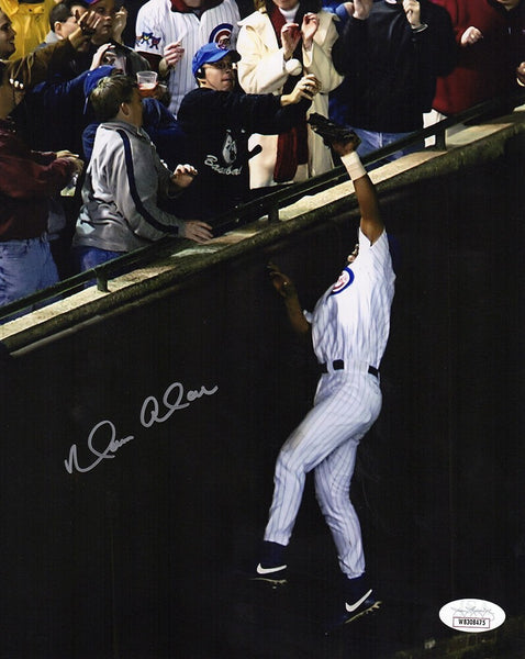 Moises Alou Signed Chicago Cubs 2003 NLCS Bartman Foul Ball 8x10 Photo (JSA COA)