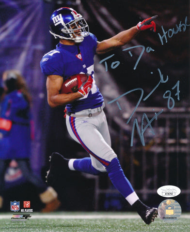 Domenik Hixon Signed/Inscribed 8x10 Photo New York Giants JSA 197041