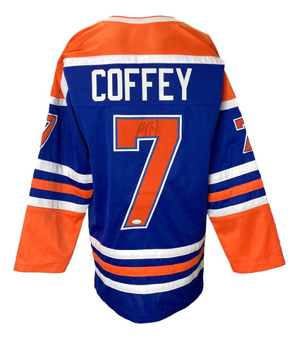 Paul Coffey Signed Custom Blue Pro-Style Hockey Jersey JSA ITP