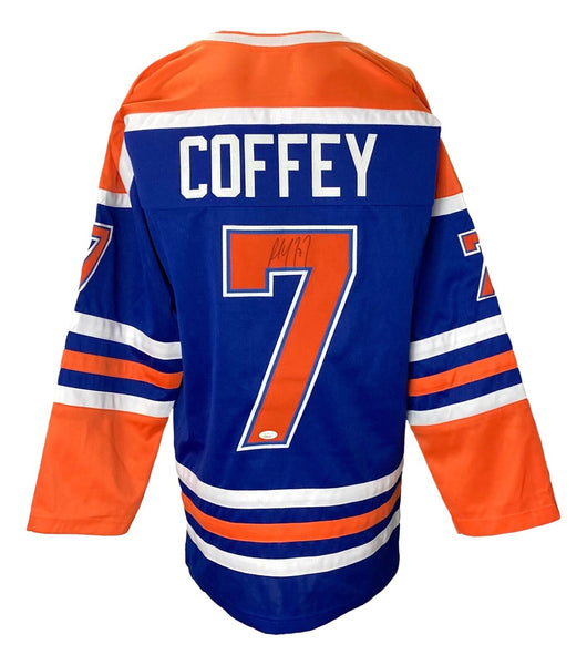 Paul Coffey Signed Custom Blue Pro-Style Hockey Jersey JSA ITP