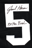 Jack Lambert Jack Ham Andy Russell Signed Black Pro Style Jersey-Beckett W Holo